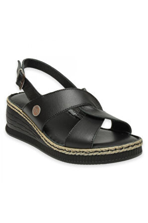 Mammamia D25Ys-2360 Günlük Siyah Kadın Sandalet