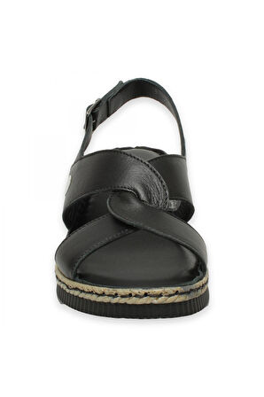 Mammamia D25Ys-2360 Günlük Siyah Kadın Sandalet