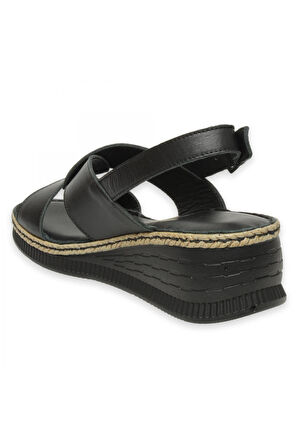 Mammamia D25Ys-2360 Günlük Siyah Kadın Sandalet