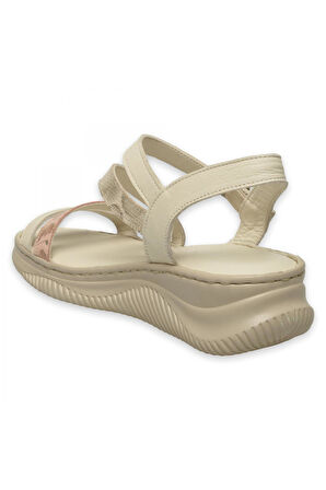Mammamia D25Ys-2365Z Günlük Bej Kadın Sandalet
