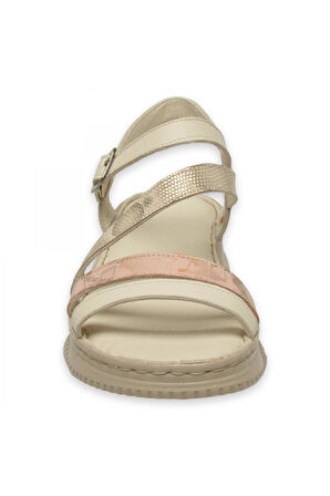 Mammamia D25Ys-2365Z Günlük Bej Kadın Sandalet