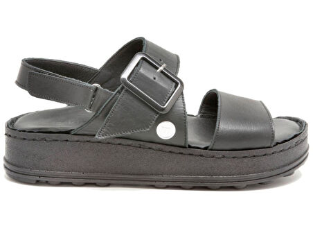 MAMMAMİA D25YS-2375 KALIN TABAN DERİ KADIN SANDALET