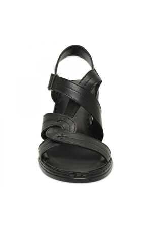 Mammamia D25Ys-2505 Günlük Topuklu Siyah Kadın Sandalet