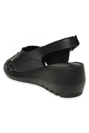 Mammamia D25Ys-2510Z Günlük Siyah Kadın Sandalet