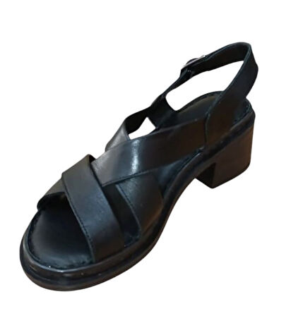Mammamia D25ys-2560-lx Kadın Hakiki Deri Comfort Sandalet Siyah