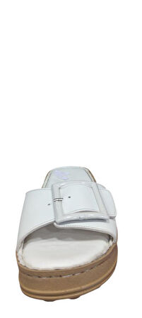 MAMMAMİA D25YT-1290 KALIN TABAN YUMUŞAK DERİ KADIN TERLİK