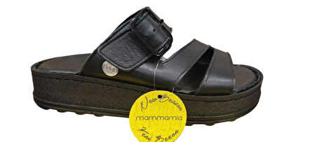 MAMMAMİA D25YT-1295 KALIN TABAN YUMUŞAK DERİ KADIN SANDALET