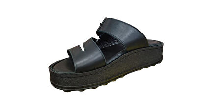 MAMMAMİA D25YT-1295 KALIN TABAN YUMUŞAK DERİ KADIN SANDALET
