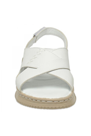 Mammamia D25Ys-2855 Günlük Beyaz Kadın Sandalet