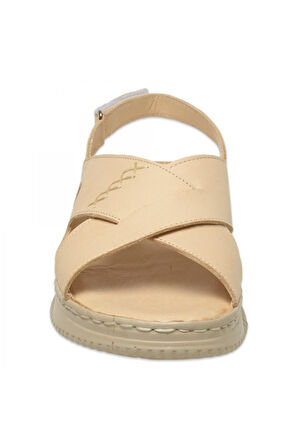 Mammamia D25Ys-2855 Günlük Bej Kadın Sandalet