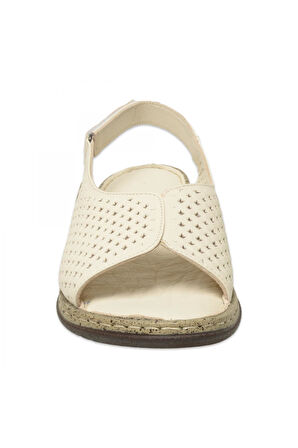 Mammamia D25Ys-2870 Günlük Krem Kadın Sandalet