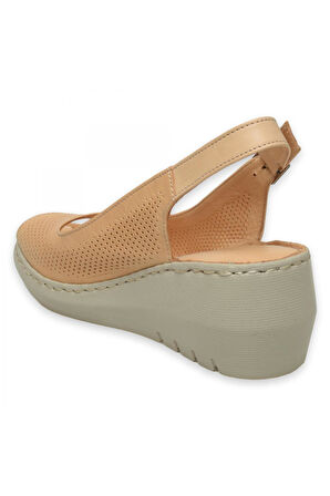 Mammamia D25Ys-5195Z Günlük Bej Kadın Sandalet