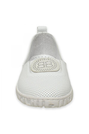 Mammamia D25Ya-135 Günlük Beyaz Kadın Babet