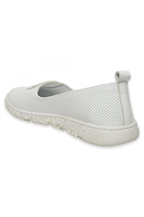 Mammamia D25Ya-135 Günlük Beyaz Kadın Babet