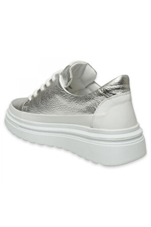 Mammamia D25Ya-3255 Günlük Sneakers Gümüş Kadın Spor Ayakkabı