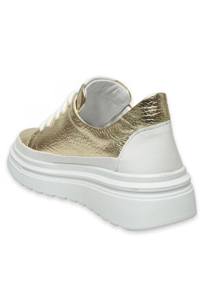 Mammamia D25Ya-3255 Günlük Sneakers Altın Kadın Spor Ayakkabı