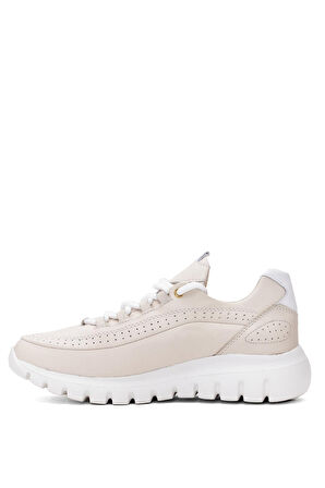 Mammamia D25ya-3485-b Kadın Hakiki Deri Casual Ayakkabı Krem