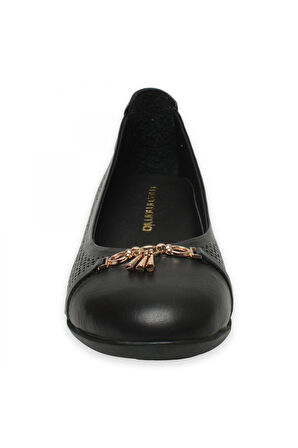 Mammamia D25Ya-7115 Günlük Siyah Kadın Babet