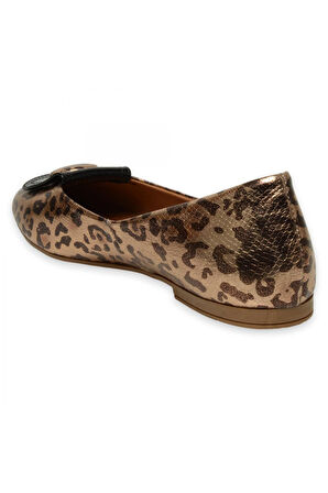 Mammamia D25Ya-7225 Günlük Leopar Kadın Babet