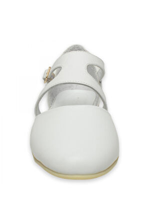 Mammamia D25Ya-885 Günlük Beyaz Kadın Babet