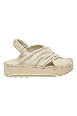 Mammamia D25ys-2865 Kadın Hakiki Deri Comfort Sandalet Bej