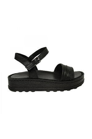 Mammamia D25Ys-2590 Günlük Siyah Kadın Sandalet