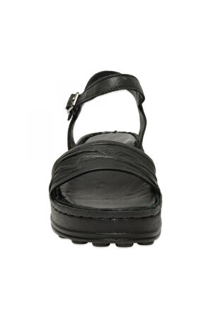 Mammamia D25Ys-2590 Günlük Siyah Kadın Sandalet