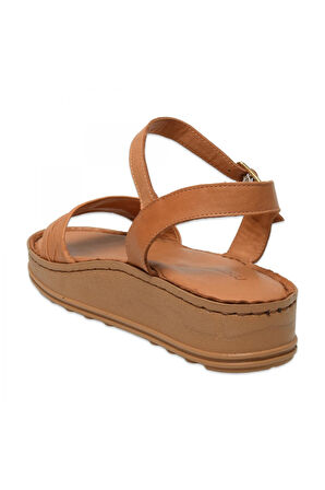 Mammamia D25Ys-2590 Günlük Taba Kadın Sandalet