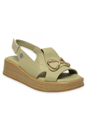 Mammamia D25Ys-2780Z Günlük Yeşil Kadın Sandalet