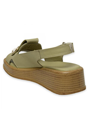 Mammamia D25Ys-2780Z Günlük Yeşil Kadın Sandalet