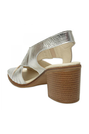 Mammamia D25Ys-2830 Günlük Kalin Topuklu Bakır Kadın Sandalet
