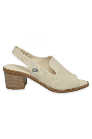 Mammamia D25Ys-2840Z Günlük Krem Kadın Sandalet