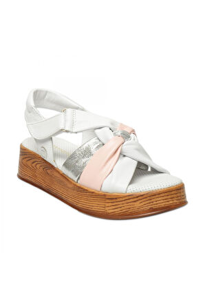 Mammamia D25Ys-5115Z Günlük Beyaz Kadın Sandalet