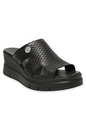 Mammamia D25Yt-1415 Günlük Siyah Kadın Terlik