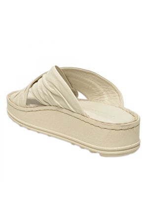 Mammamia D25Yt-1430 Günlük Krem Kadın Terlik