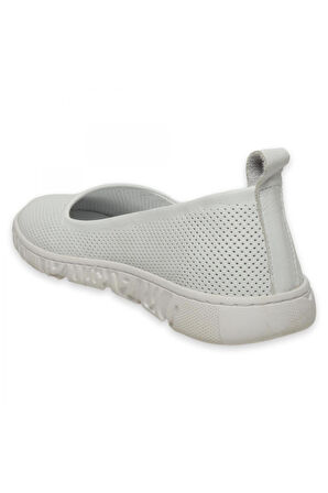 Mammamia D25Ya-105Z Günlük Beyaz Kadın Babet