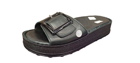 MAMMAMİA D25YT-1290 KALIN TABAN YUMUŞAK DERİ KADIN TERLİK