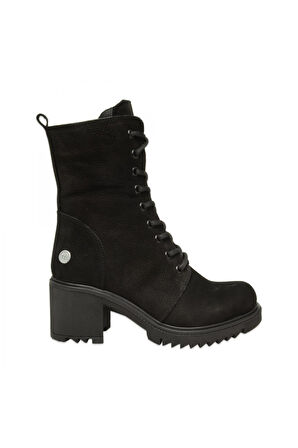 Mammamia D25Kb-1705 Günlük Topuklu Siyah Kadın Bot