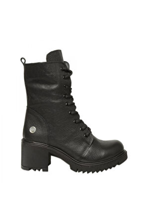 Mammamia D25Kb-1705 Günlük Topuklu Siyah Kadın Bot