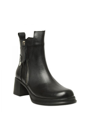 Mammamia D25Kb-8565 Günlük Topuklu Siyah Kadın Bot