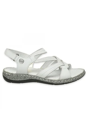 Mammamia D26ys-2415 Kadın Hakiki Deri Günlük Comfort Sandalet Beyaz