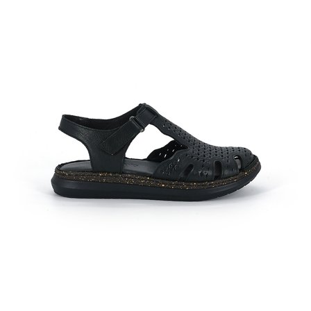 Mammamia D26ys-2750 Kadın Hakiki Deri Burun Kapalı Günlük Comfort Sandalet Siyah