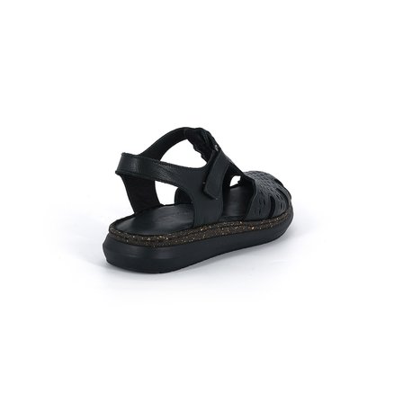 Mammamia D26ys-2750 Kadın Hakiki Deri Burun Kapalı Günlük Comfort Sandalet Siyah