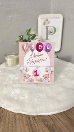 Pamuğum Atelier Kişiye Özel Balonlu Tasarım Şans Bilekliği 50 Adet Doğum Günü Hediyeliği