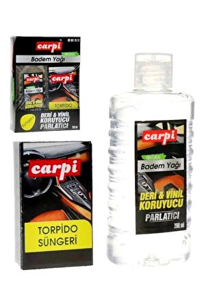 Carpi Vinil Deri Koruyucu Lastik Parlatıcı Badem Yağı-Süngerli 200ml