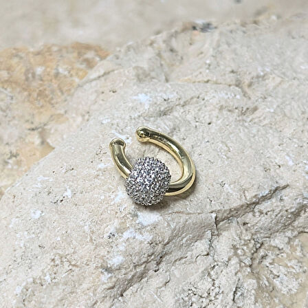 Yuvarlak Zirkon Toplu Earcuff