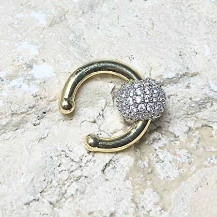 Yuvarlak Zirkon Toplu Earcuff