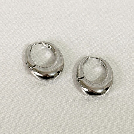 Kararmaz VIP Bombeli Silver Küpe