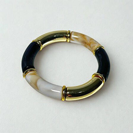 Siyah Gold Kemik Bileklik 2'li