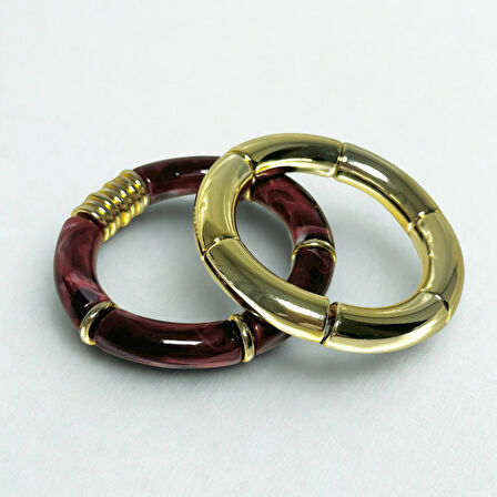 Gold Bordo Kemik Bilezik 2'li